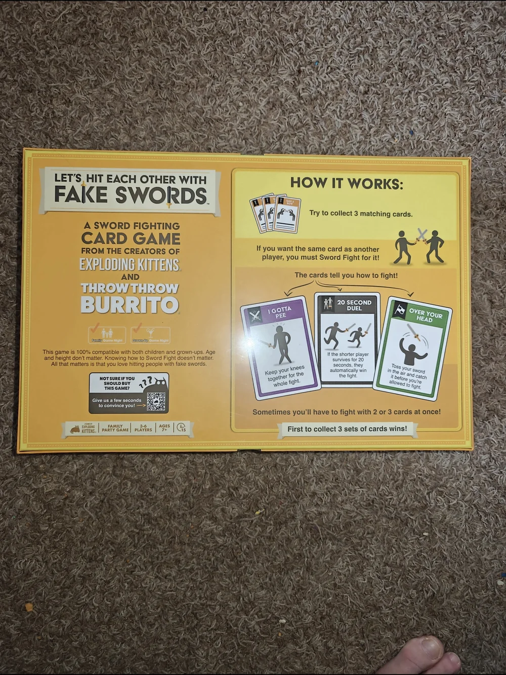 Fake Swords Foam Toy Set Family Party Game - Ages 7+